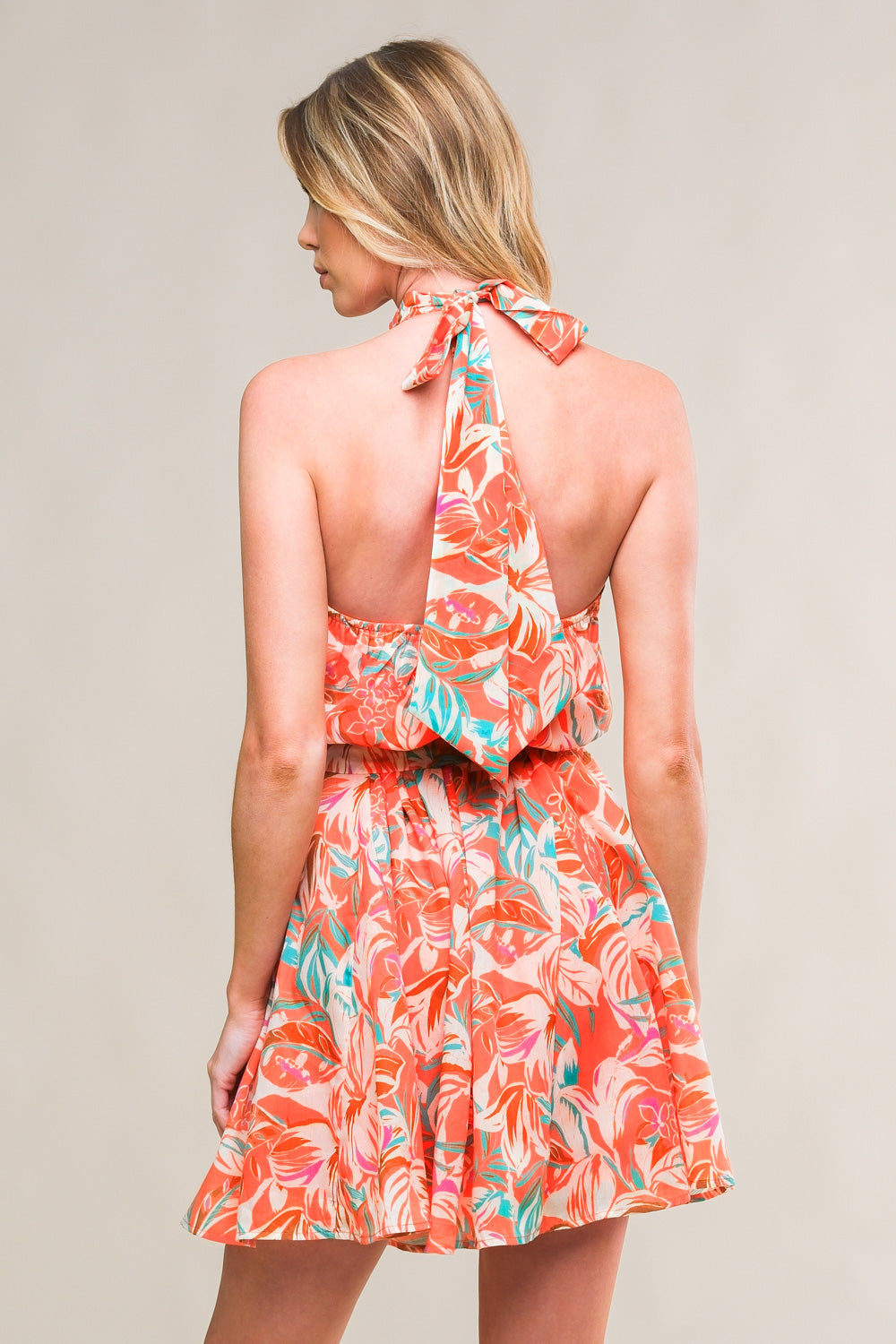 SUNNY LOVELINESSWOVEN MINI DRESS Flying Tomato